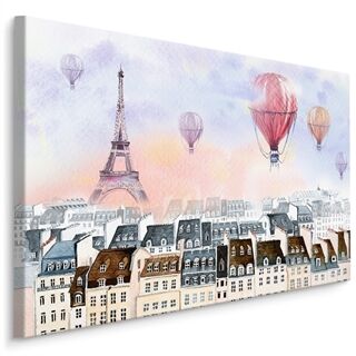 Lerret Ballonger Som Flyr Over Paris