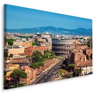 Lerret Panorama Av Roma 3D