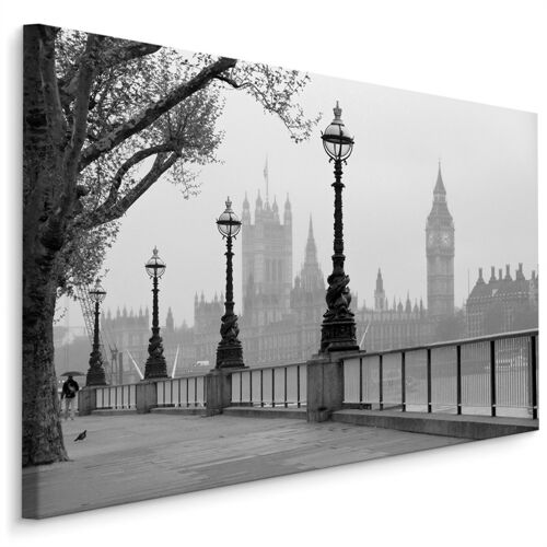 Lerret Utsikt Over Big Ben Og Palace Of Westminster