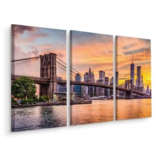 Flerdelt lerret New York City Panoramalandskap