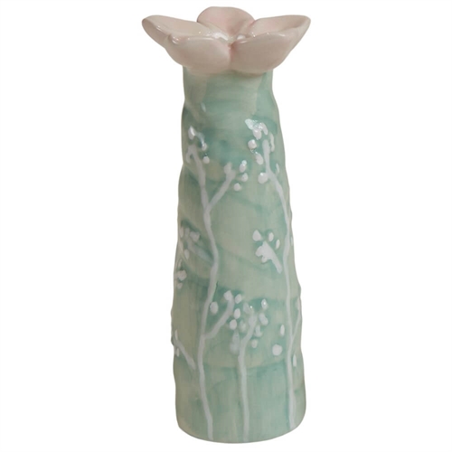 Vase blomst Mint H: 12 cm