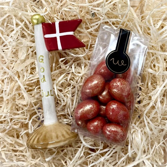 Gavekurv til mor med lys og tekst