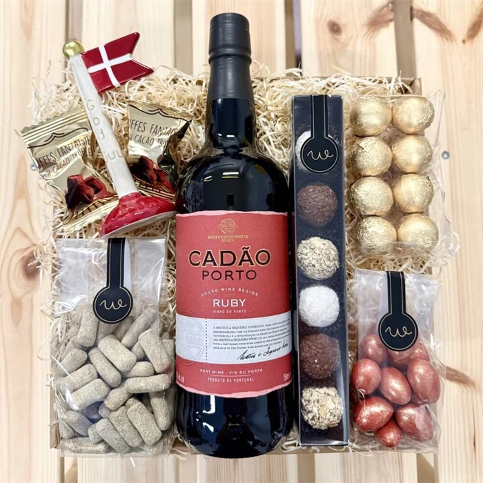 Gavekurv til mor med lys og tekst