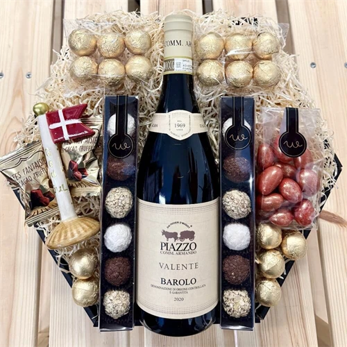 Gavekurv til mor med lys og tekst