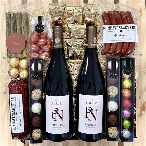 Gavekurv til mor med lys og tekst