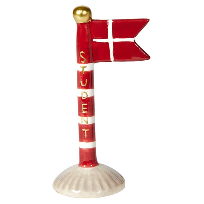 Flagg Student rød H: 14 cm