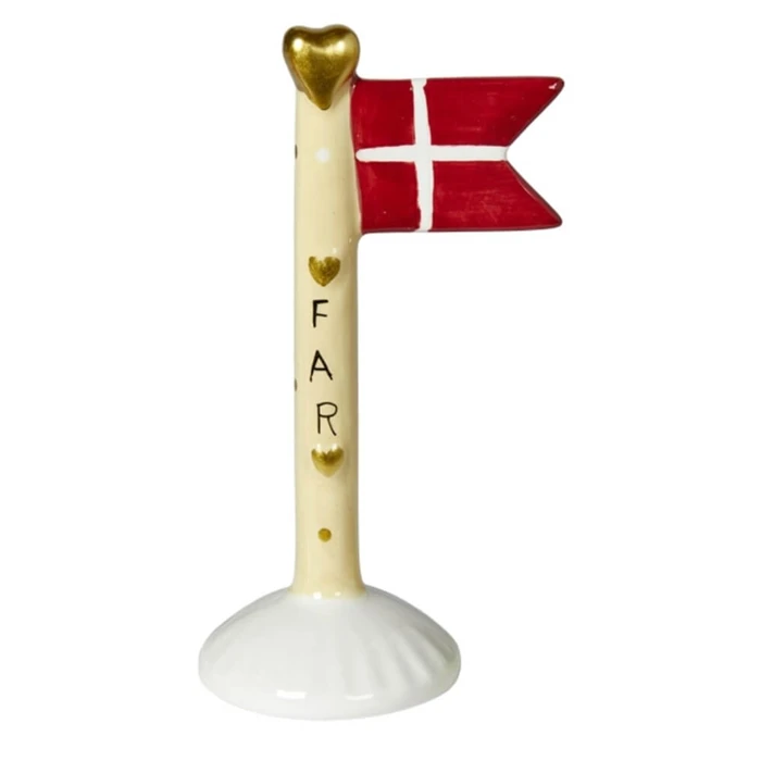 Flagg Grønn/gul H: 14 cm