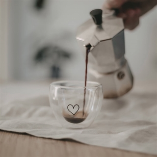 Espressokopp hjerte