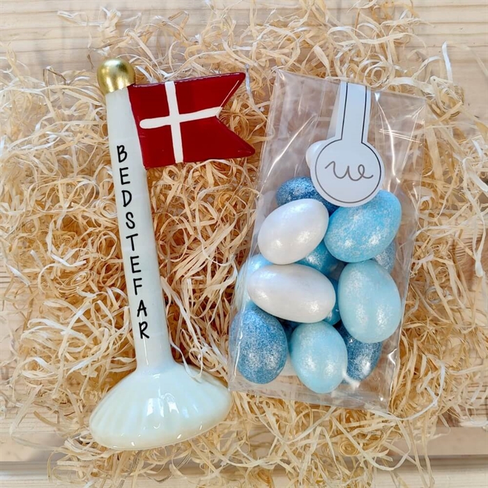 Gavekurv til mor med lys og tekst
