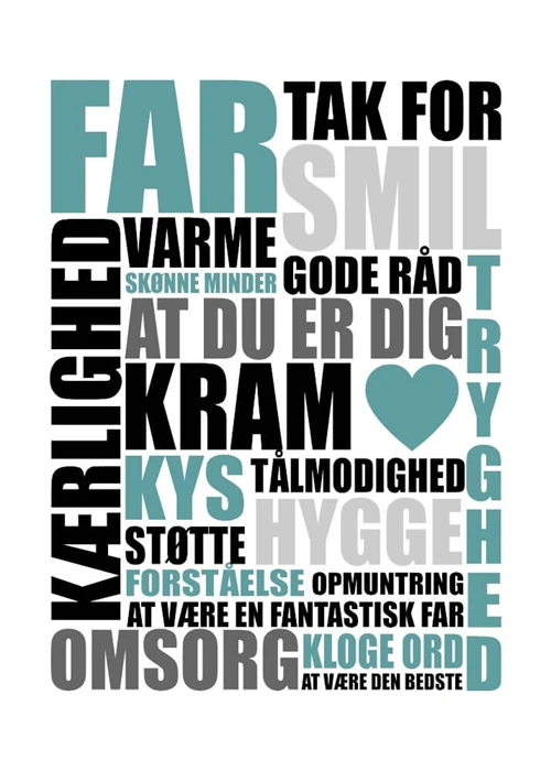 Kaffe med hjertemønster - Akvarell Plakat 