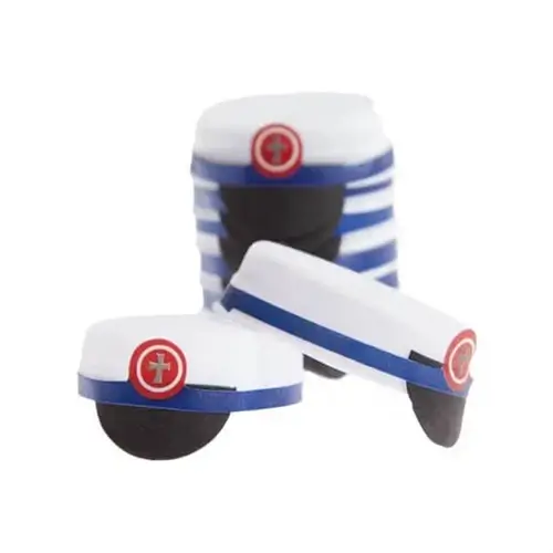 Blå studenthatter borddekorasjon