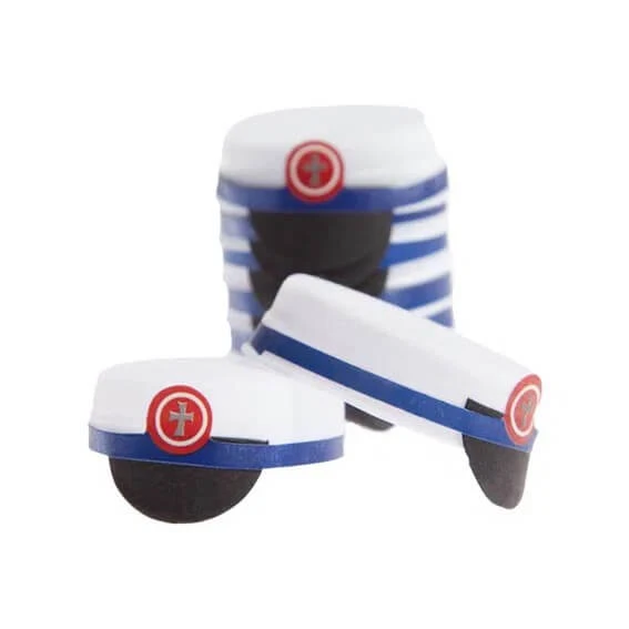 Blå studenthatter borddekorasjon