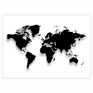 Detaljert verdenskart - Plakat