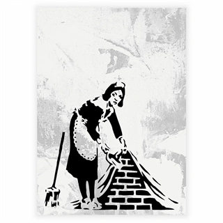 Plakat - Rengøringsdame af Banksy