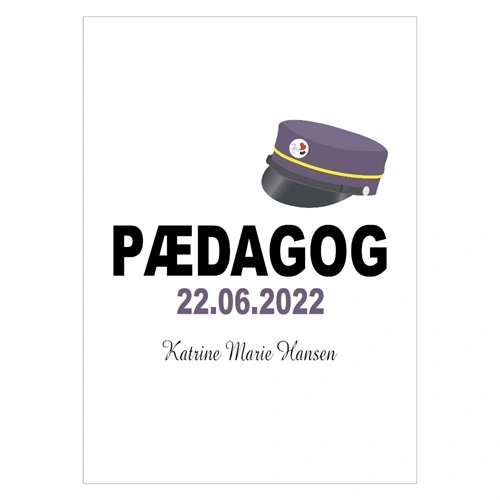 Plakat med pedagogstudentlue