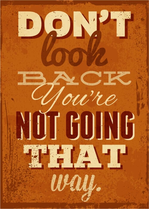 Don't look back - Plakat