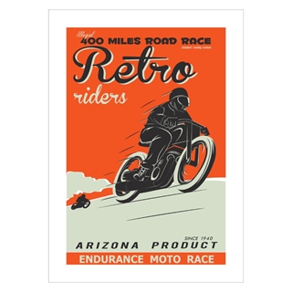 Plakat - Retro road race