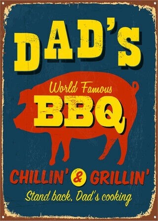 Dads world famous bbq - Plakat