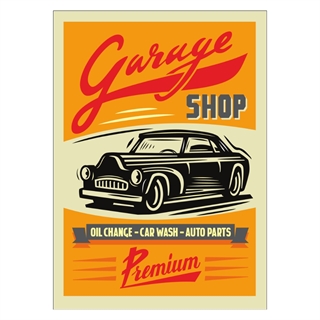 Plakat - Garage shop oil chance