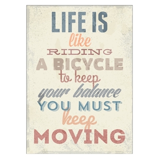 Plakat - Life is like riding a bicycle