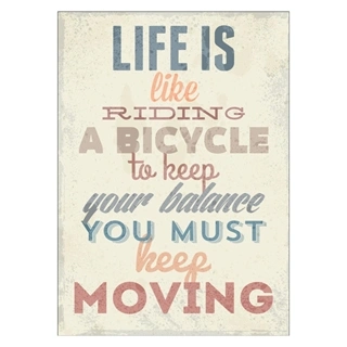 Life is like riding a bicycle - Plakat
