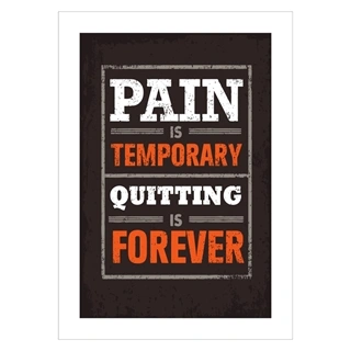 Pain is temporary - Plakat