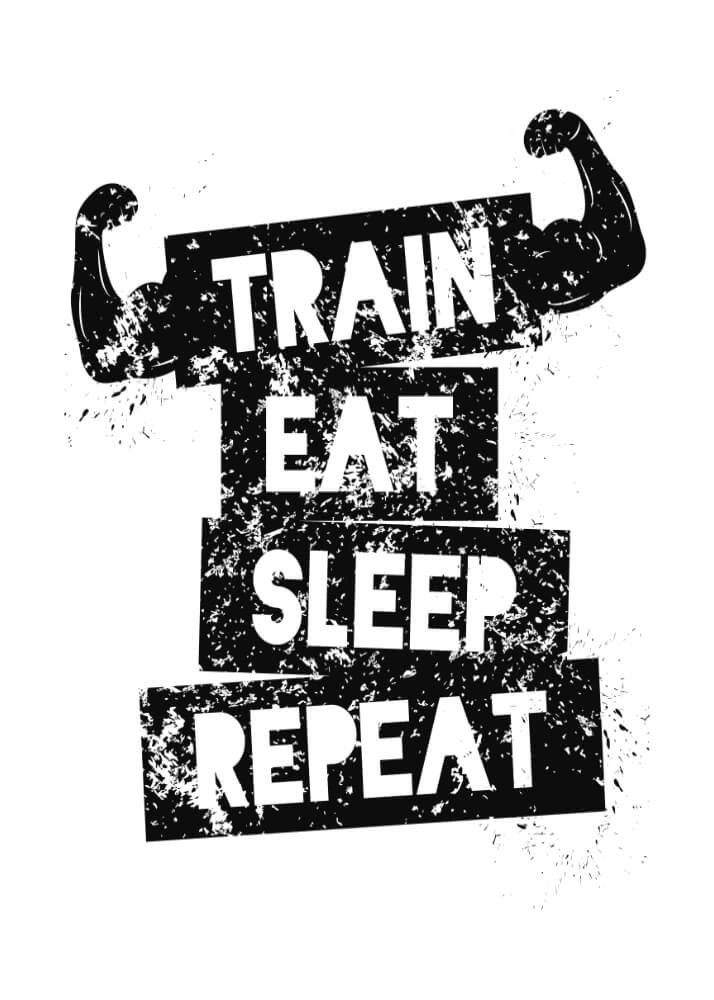 Train eat sleep repeat - Plakat