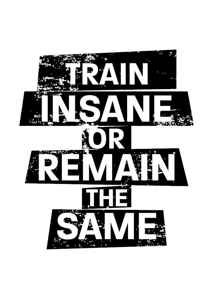 Train insane or remain the same - Plakat