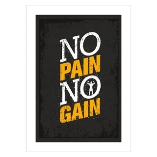 No pain and no gain - Plakat