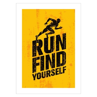 Plakat - Run and find yourself