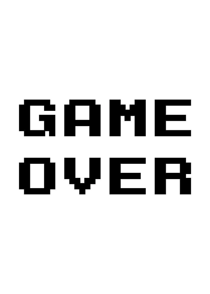 Game Over Pixels - Gaming plakat 