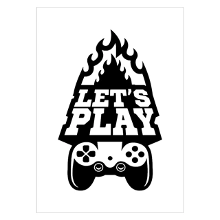 Gamer plakat med teksten Let´s Play
