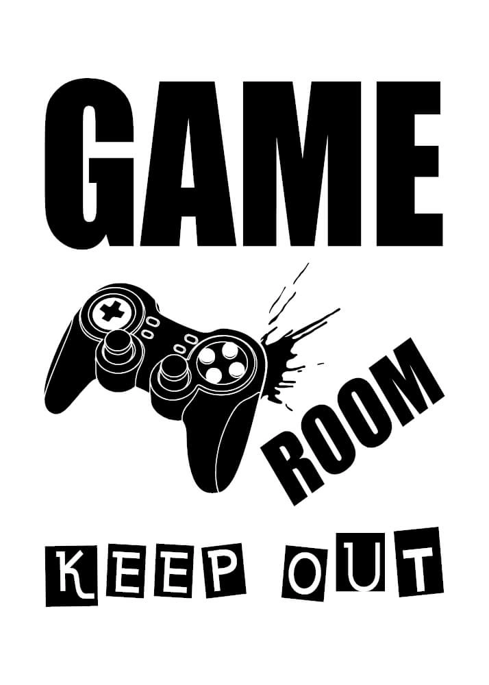 Keep Out kontroller - Gaming plakat 