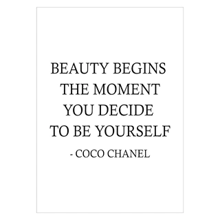 Coco Chanel - Beauty Begins - plakat