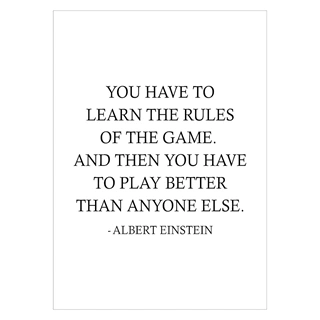 Albert Einstein - You have to Learn - plakat