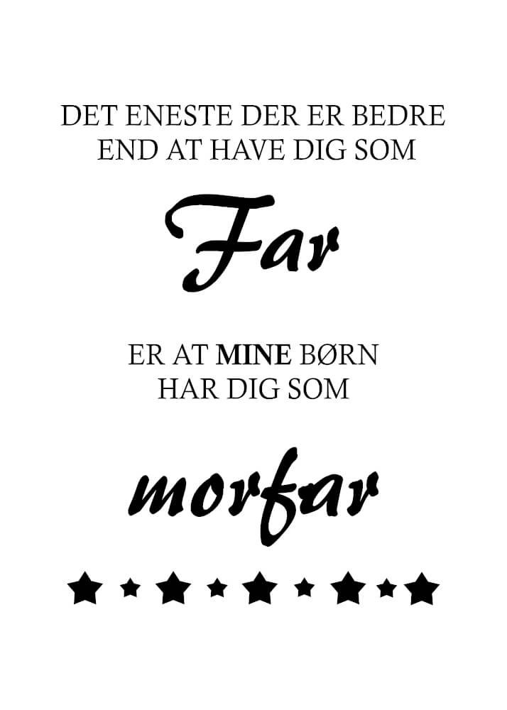 Far med valgfrie besteforeldre - Plakat