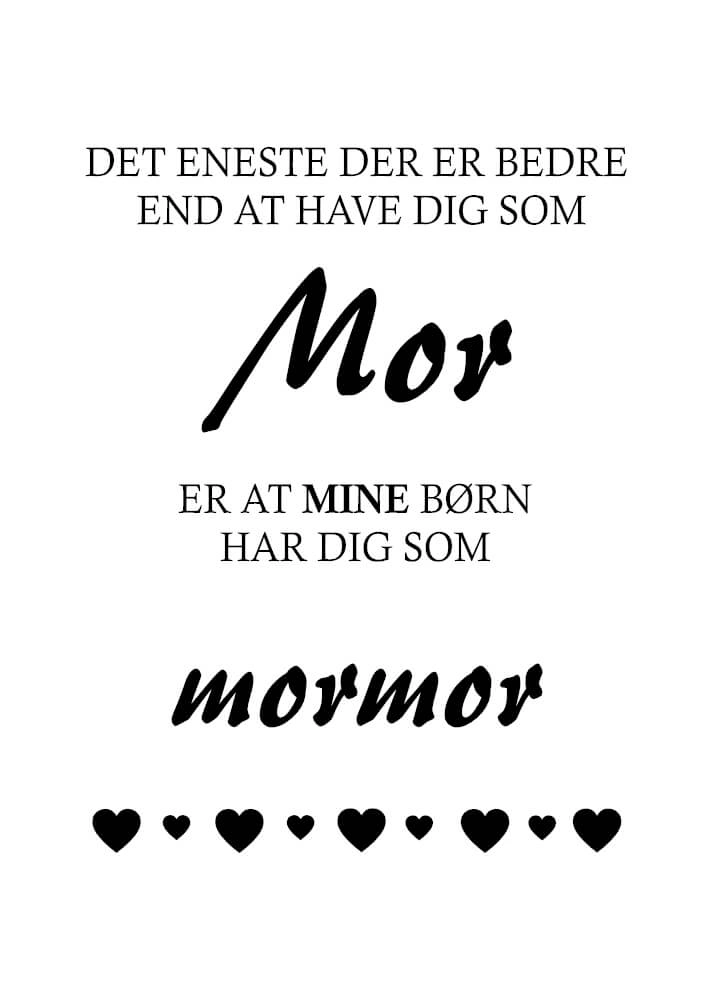 Mor med valgfrie besteforeldre - Plakat