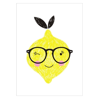 Børneplakat -  yellow Lemon