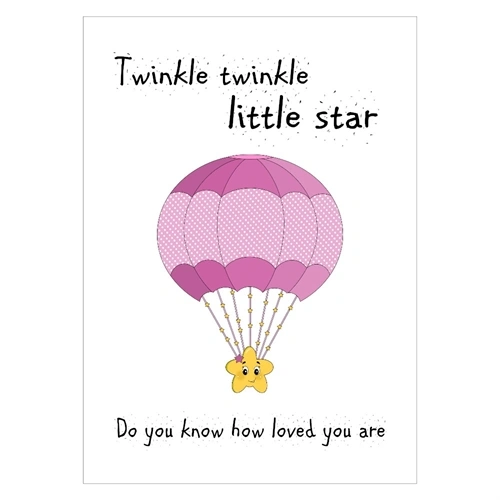 Søt plakat med stjerne til barnerommet