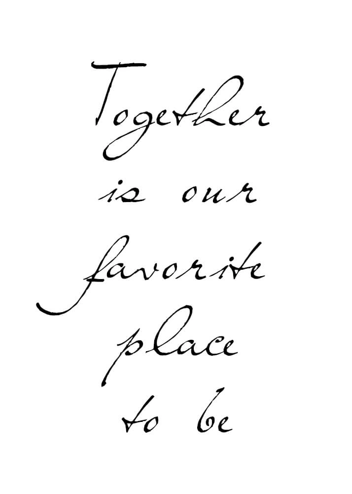 Together is our favorite place - Plakat