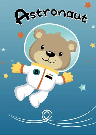 Astronaut Bear - Plakat