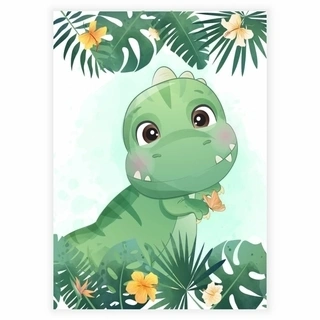 Grøn Dino - Plakat