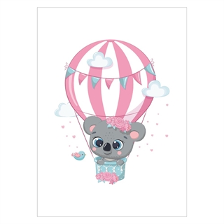 Koala i luftballong - Barneplakat