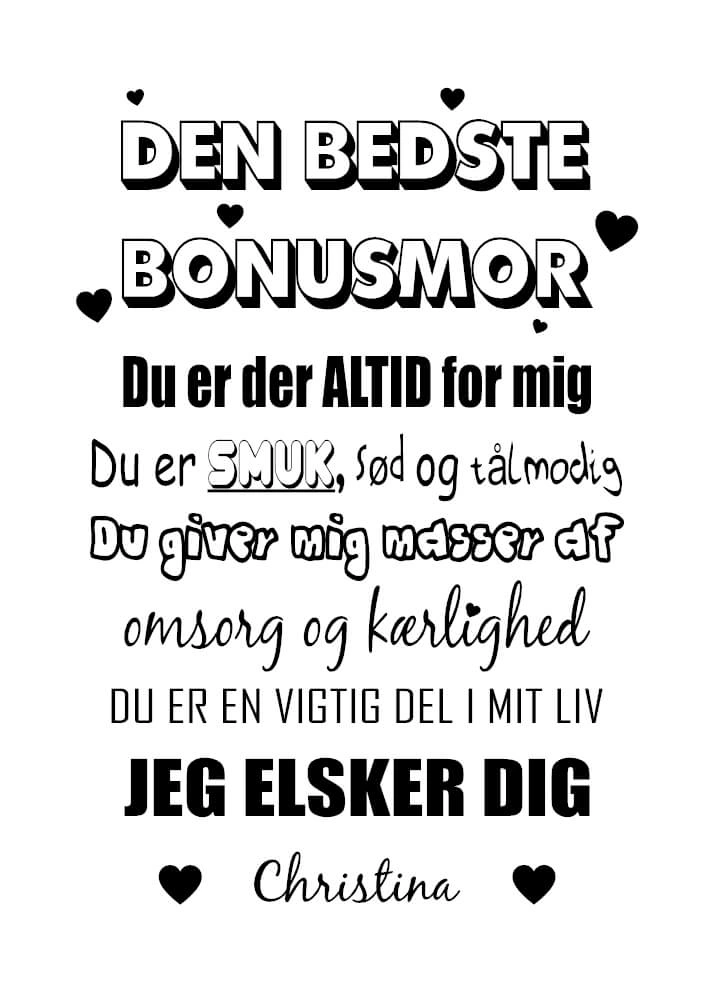 Beste bonusmor - Plakat