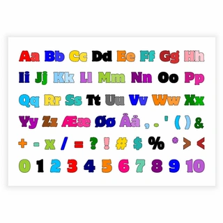 Fargerikt alfabet - Læringsplakat 
