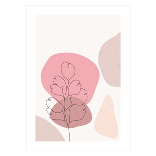 Plakat - Abstract line flower 2