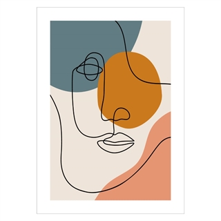 Plakat - Abstract face line 3