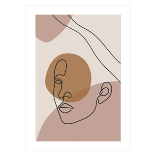 Plakat - Abstract face line 5