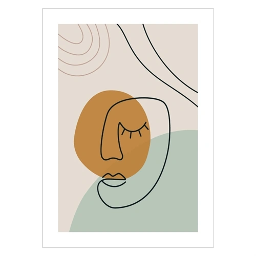 Plakat - Abstract face line 7