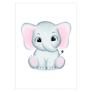 Akvarell elefant - Plakat 